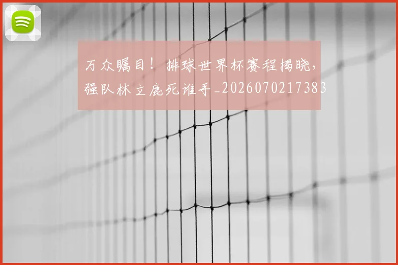 万众瞩目！排球世界杯赛程揭晓，强队林立鹿死谁手_20260702173832